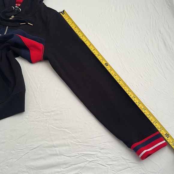 Tommy Hilfiger black blue red and white full zip hoodie - Picture 8 of 13